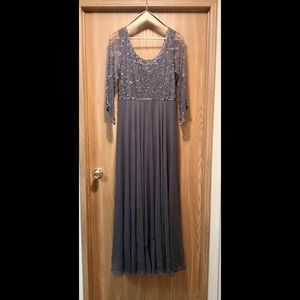 NWT JKALA beaded grey mother of bride dress